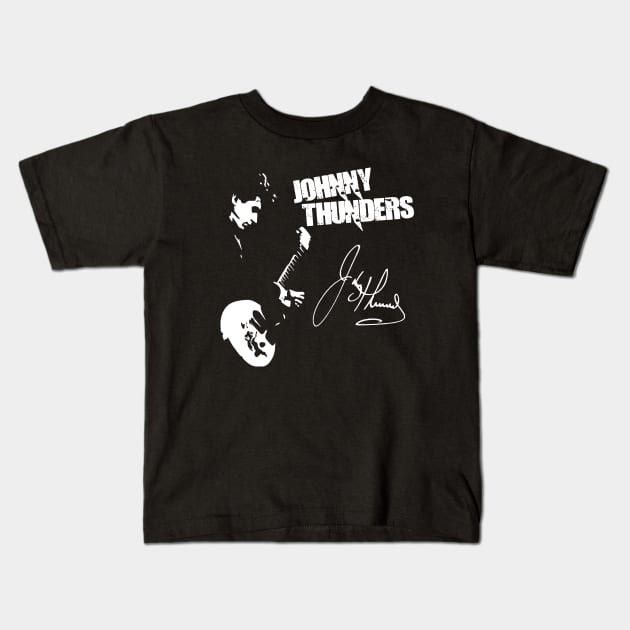 Johnny Thunders Signature Kids T-Shirt by Hoang Bich